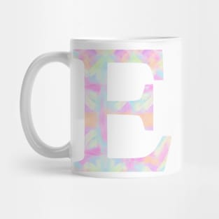 The Letter E Rainbow Color Design Mug